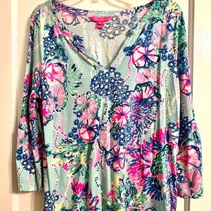 Lilly Pulitzer Top with 3/4 Bell Sleeve